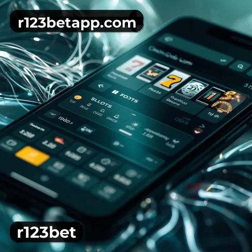 App r123bet para iOS e Android — interface mobile, login biométrico e PIX integrado